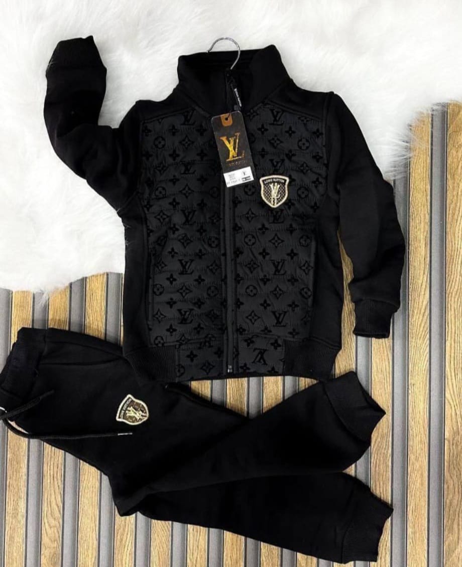 Boys Luxury Jacquard Cotton 2-Piece Outfit Set